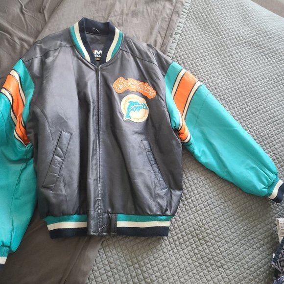 Vintage Mirage Miami Dolphin leather jacket
